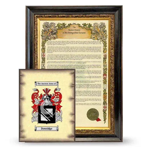 Dowridge Framed History and Coat of Arms Print - Heirloom