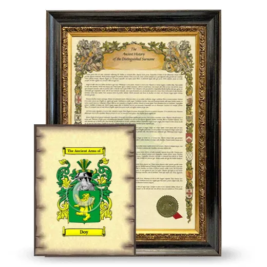 Doy Framed History and Coat of Arms Print - Heirloom