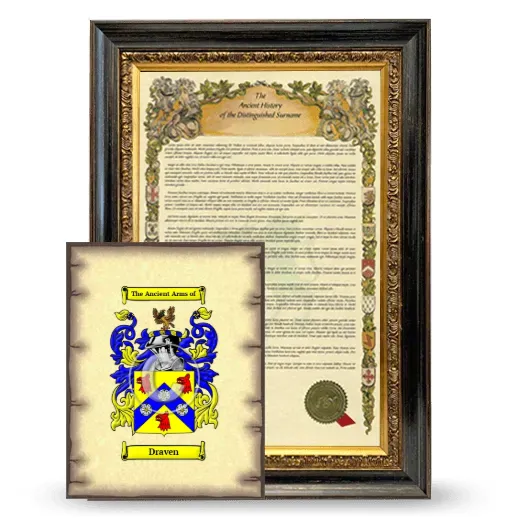 Draven Framed History and Coat of Arms Print - Heirloom
