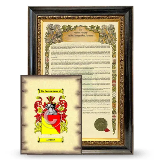 Droste Framed History and Coat of Arms Print - Heirloom