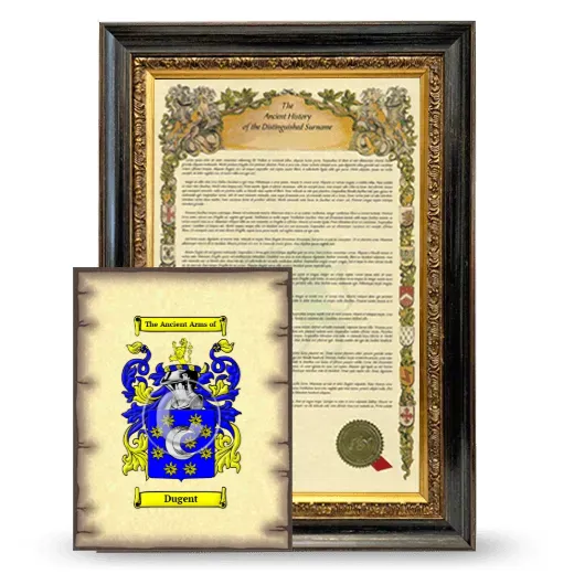 Dugent Framed History and Coat of Arms Print - Heirloom