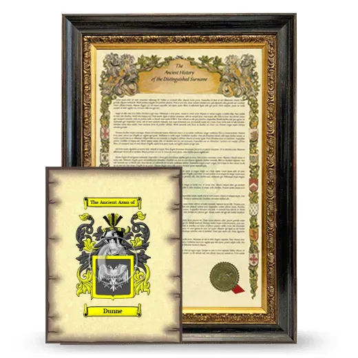 Dunne Framed History and Coat of Arms Print - Heirloom