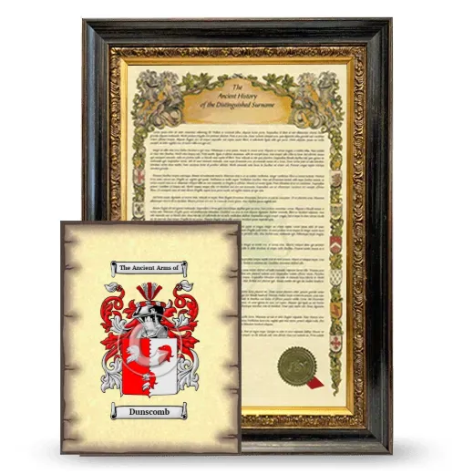 Dunscomb Framed History and Coat of Arms Print - Heirloom