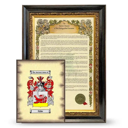 Dyke Framed History and Coat of Arms Print - Heirloom