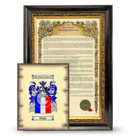 Eargle Framed History and Coat of Arms Print - Heirloom