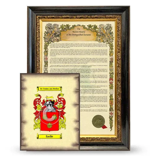 Earlie Framed History and Coat of Arms Print - Heirloom