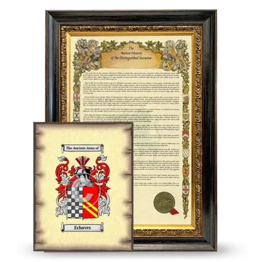 Echaves Framed History and Coat of Arms Print - Heirloom