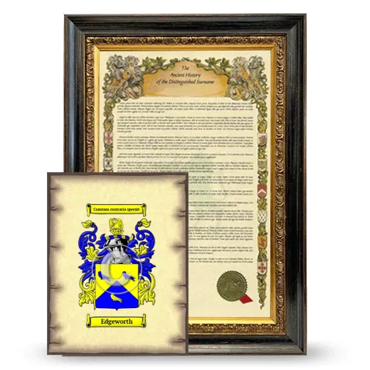 Edgeworth Framed History and Coat of Arms Print - Heirloom