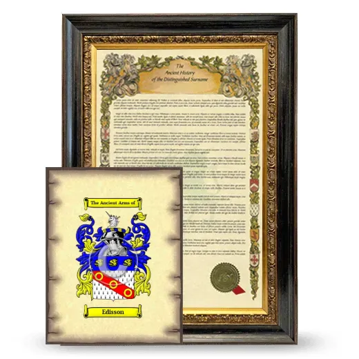 Edisson Framed History and Coat of Arms Print - Heirloom