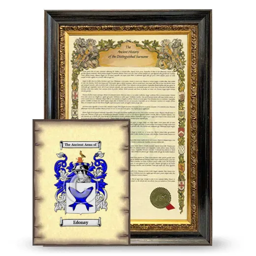 Edonay Framed History and Coat of Arms Print - Heirloom