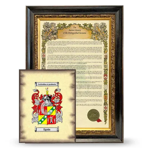 Egain Framed History and Coat of Arms Print - Heirloom