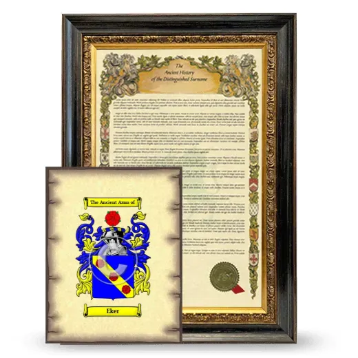 Eker Framed History and Coat of Arms Print - Heirloom