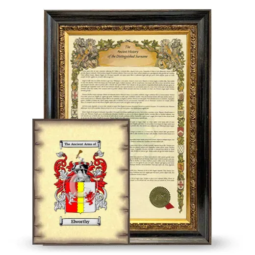 Elworthy Framed History and Coat of Arms Print - Heirloom
