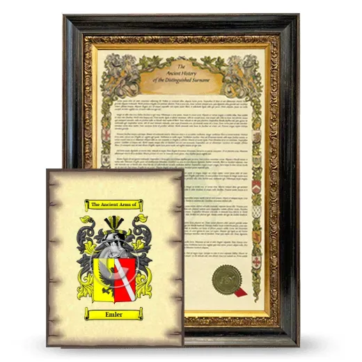 Emler Framed History and Coat of Arms Print - Heirloom