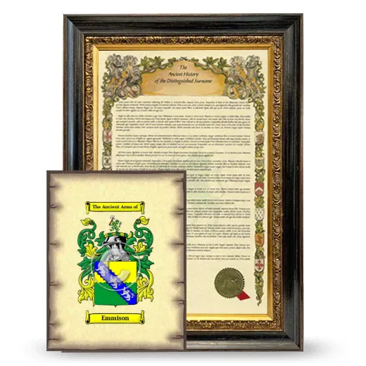 Emmison Framed History and Coat of Arms Print - Heirloom