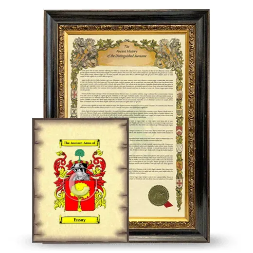 Ensay Framed History and Coat of Arms Print - Heirloom