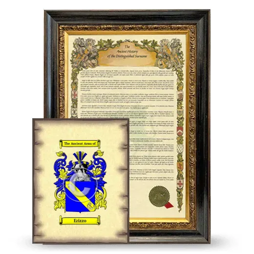 Erizzo Framed History and Coat of Arms Print - Heirloom