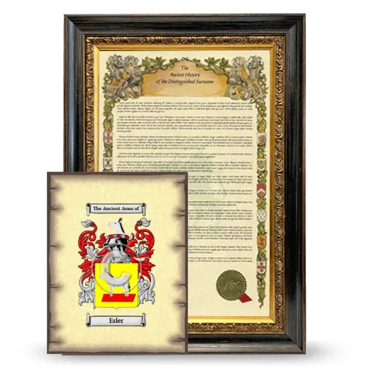 Esler Framed History and Coat of Arms Print - Heirloom