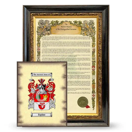 Espino Framed History and Coat of Arms Print - Heirloom