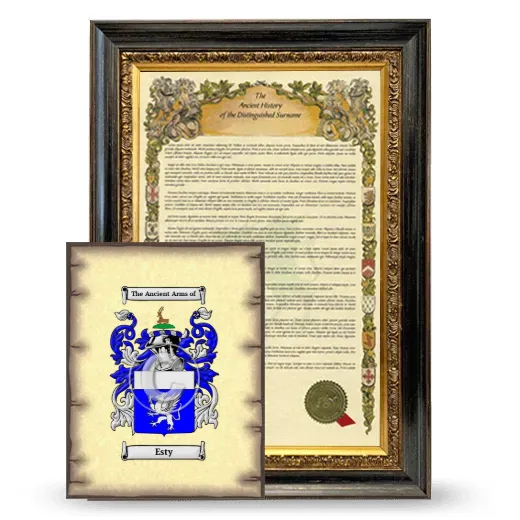 Esty Framed History and Coat of Arms Print - Heirloom