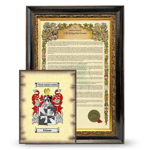 Ethane Framed History and Coat of Arms Print - Heirloom