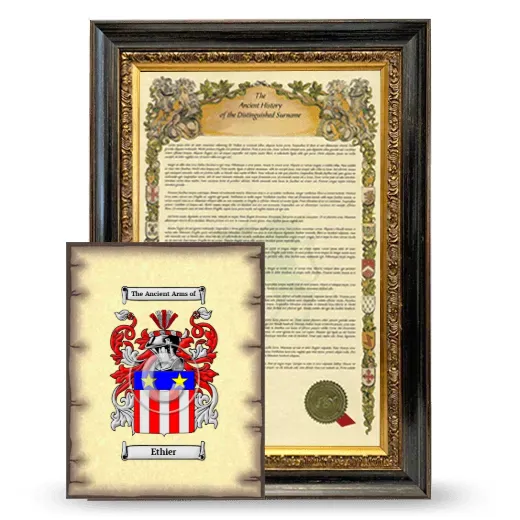 Ethier Framed History and Coat of Arms Print - Heirloom