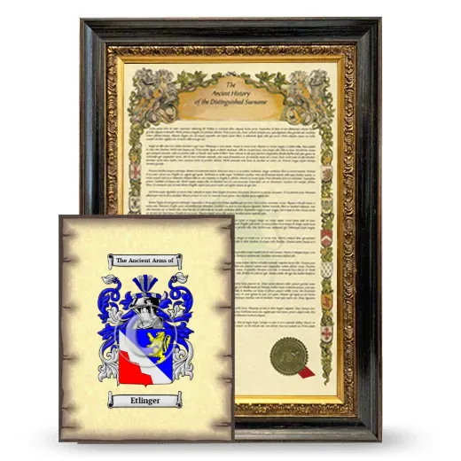 Etlinger Framed History and Coat of Arms Print - Heirloom