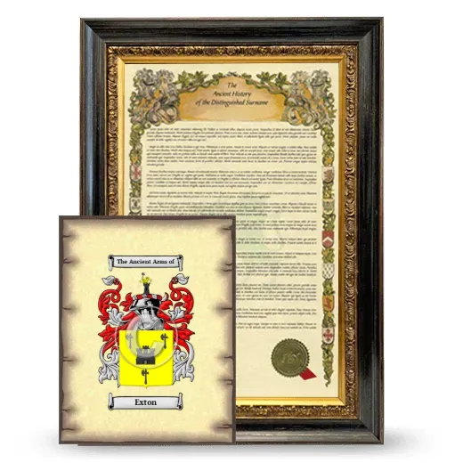 Exton Framed History and Coat of Arms Print - Heirloom