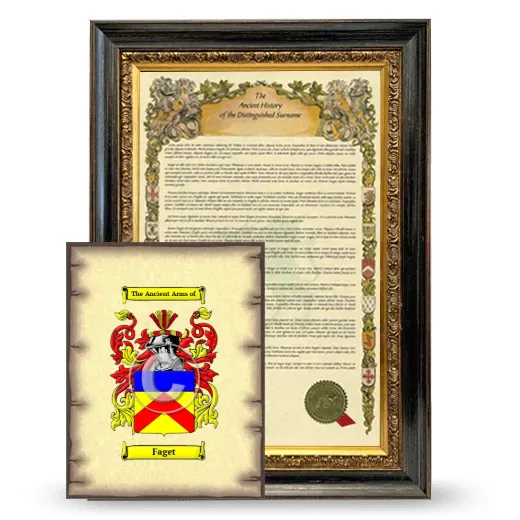 Faget Framed History and Coat of Arms Print - Heirloom