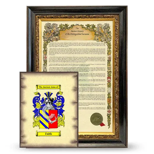 Faith Framed History and Coat of Arms Print - Heirloom