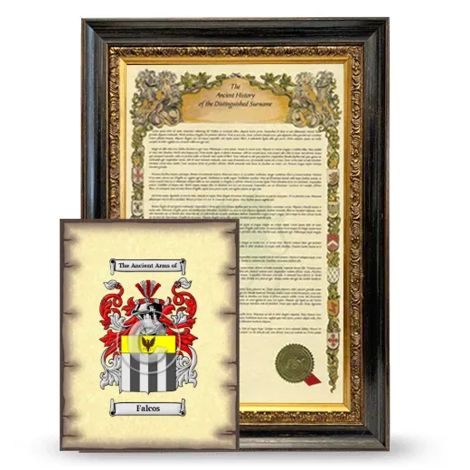Falcos Framed History and Coat of Arms Print - Heirloom