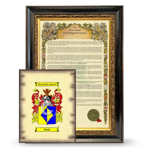 Fassi Framed History and Coat of Arms Print - Heirloom