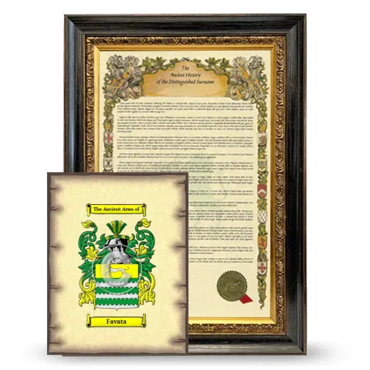 Favata Framed History and Coat of Arms Print - Heirloom
