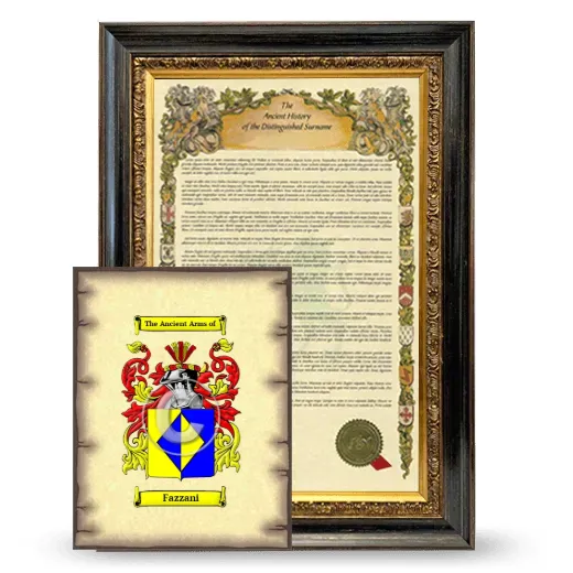 Fazzani Framed History and Coat of Arms Print - Heirloom