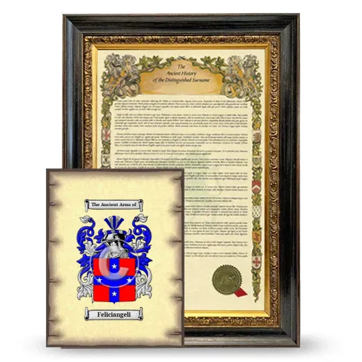 Feliciangeli Framed History and Coat of Arms Print - Heirloom