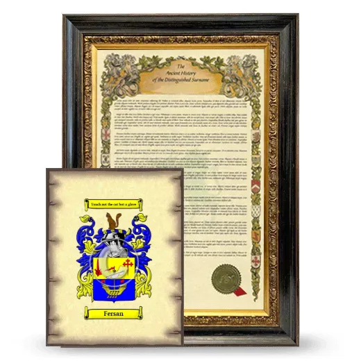 Fersan Framed History and Coat of Arms Print - Heirloom