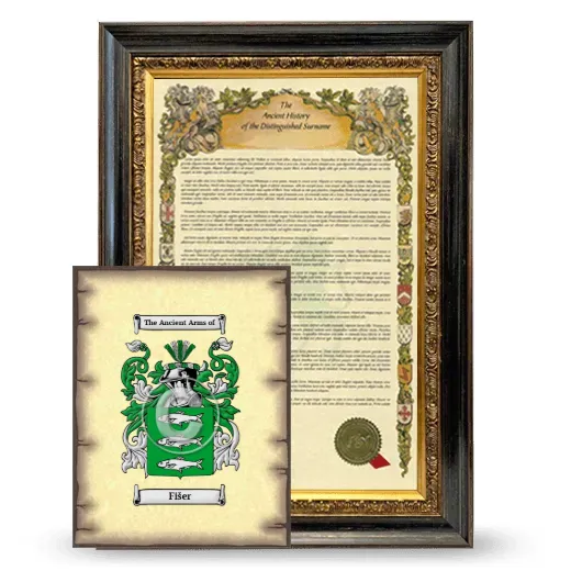 Fišer Framed History and Coat of Arms Print - Heirloom