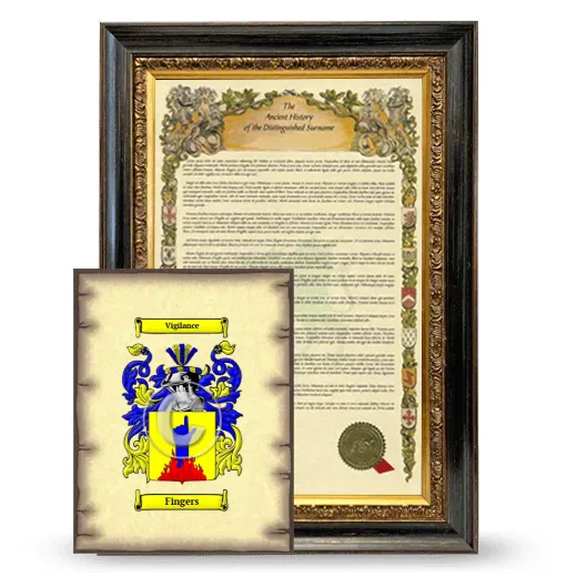 Fingers Framed History and Coat of Arms Print - Heirloom