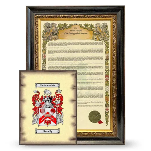 Finnelly Framed History and Coat of Arms Print - Heirloom