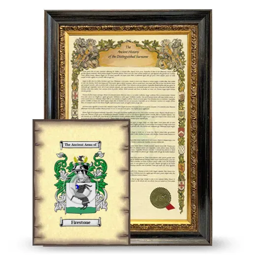 Firestone Framed History and Coat of Arms Print - Heirloom