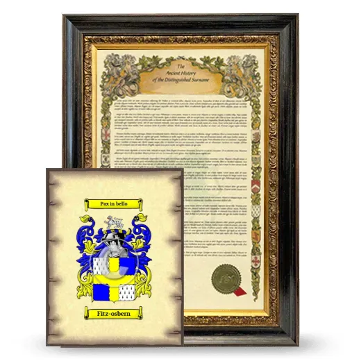 Fitz-osbern Framed History and Coat of Arms Print - Heirloom