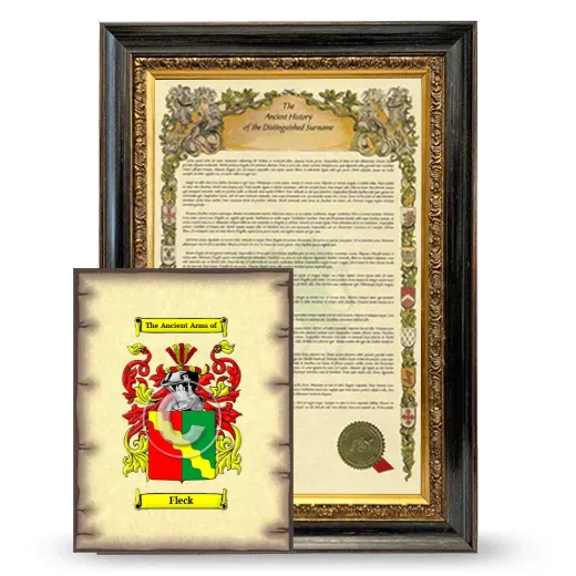 Fleck Framed History and Coat of Arms Print - Heirloom