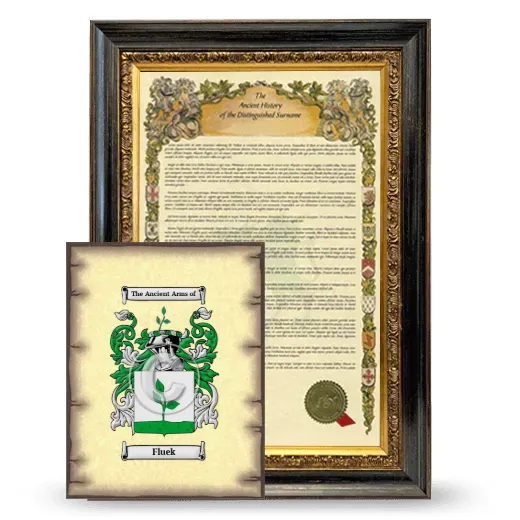 Fluek Framed History and Coat of Arms Print - Heirloom