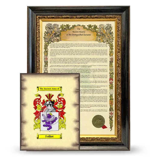 Folliot Framed History and Coat of Arms Print - Heirloom