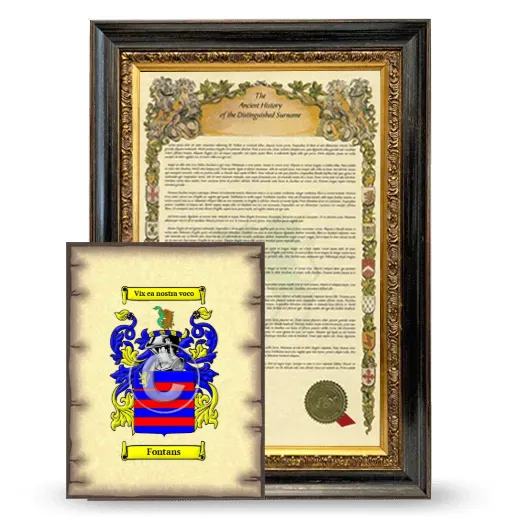 Fontans Framed History and Coat of Arms Print - Heirloom