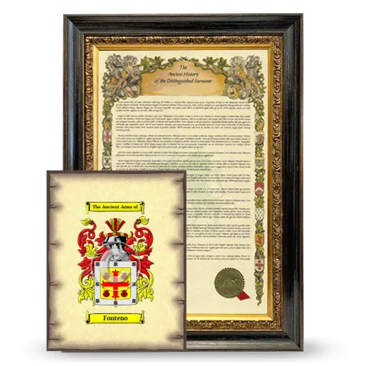 Fonteno Framed History and Coat of Arms Print - Heirloom