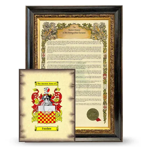 Forshee Framed History and Coat of Arms Print - Heirloom
