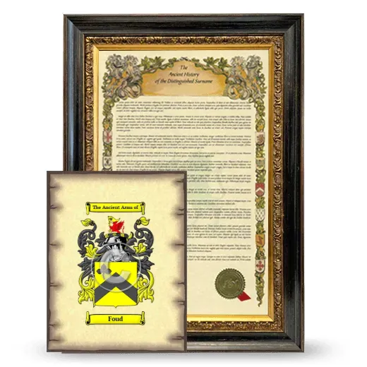 Foud Framed History and Coat of Arms Print - Heirloom