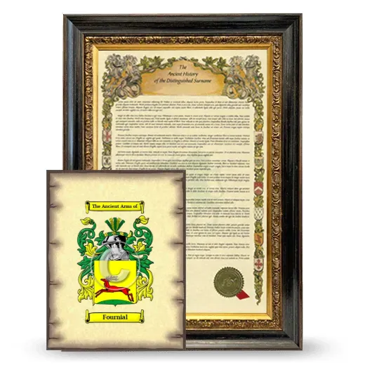Fournial Framed History and Coat of Arms Print - Heirloom
