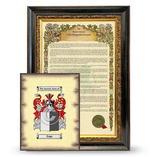 Foye Framed History and Coat of Arms Print - Heirloom